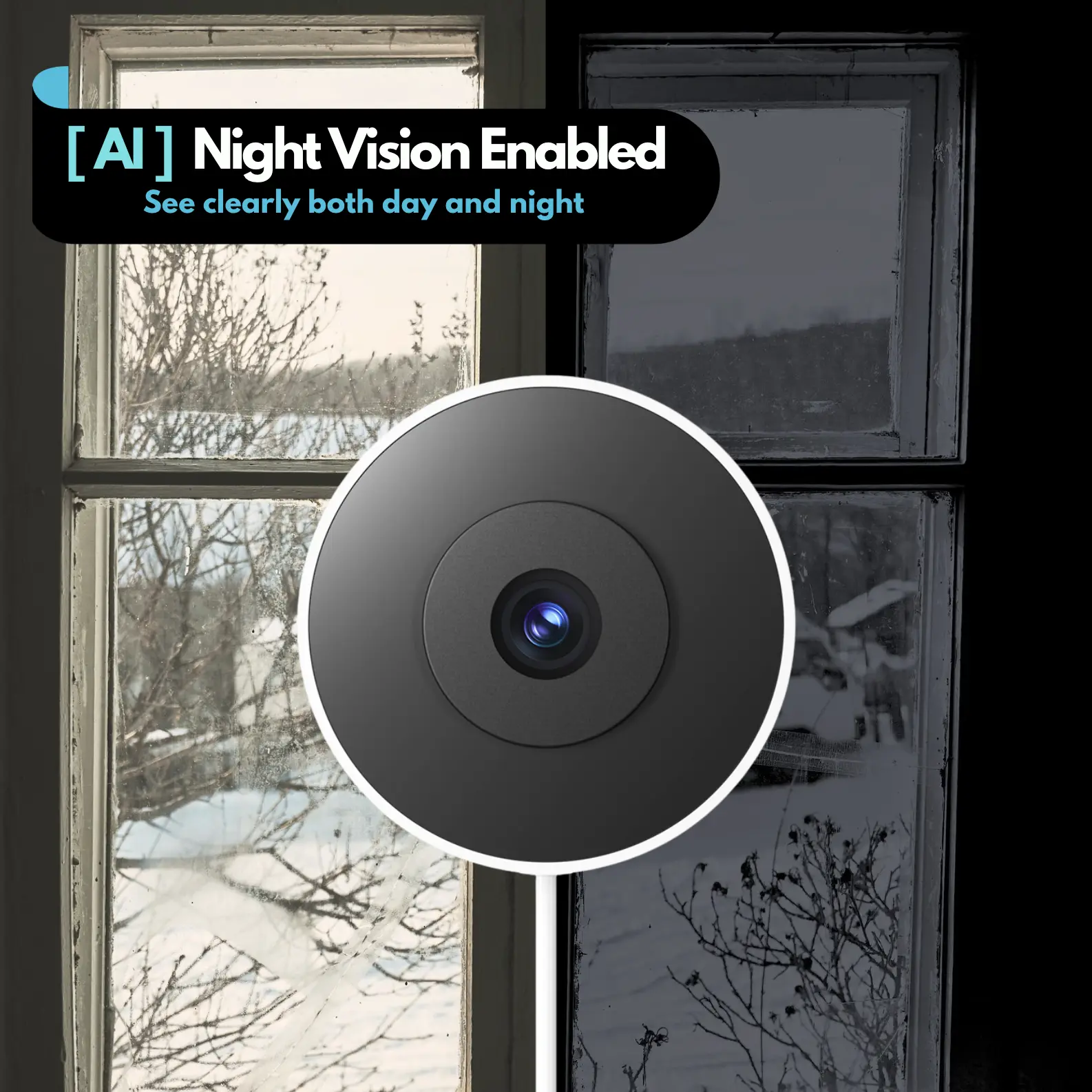 3MP 2K AI Smart Home Security Camera, Behavior Analysis Alerts, 2.4GHz ...