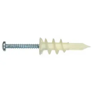 212 MAIN No. 8 Metal Self Drilling Hollow Anchor - 6-Pack (Hillman Fasteners 5089), Metal Build, Gypsum Wall Support, Self Drilling Anchors
