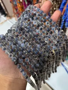 8mm Natural Agate Beads, Hole Design for Stringing, DIY Jewelry Making, Craft Supplies, Sewing Accessories, Decorative Beads