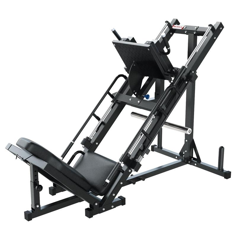 (AL Live Only)RitFit BLP01 3-In-1 Leg Press And Hack Squat Machine with Steel Foot Pedals and Anti-Slip Patterns home gym hip abduction machines