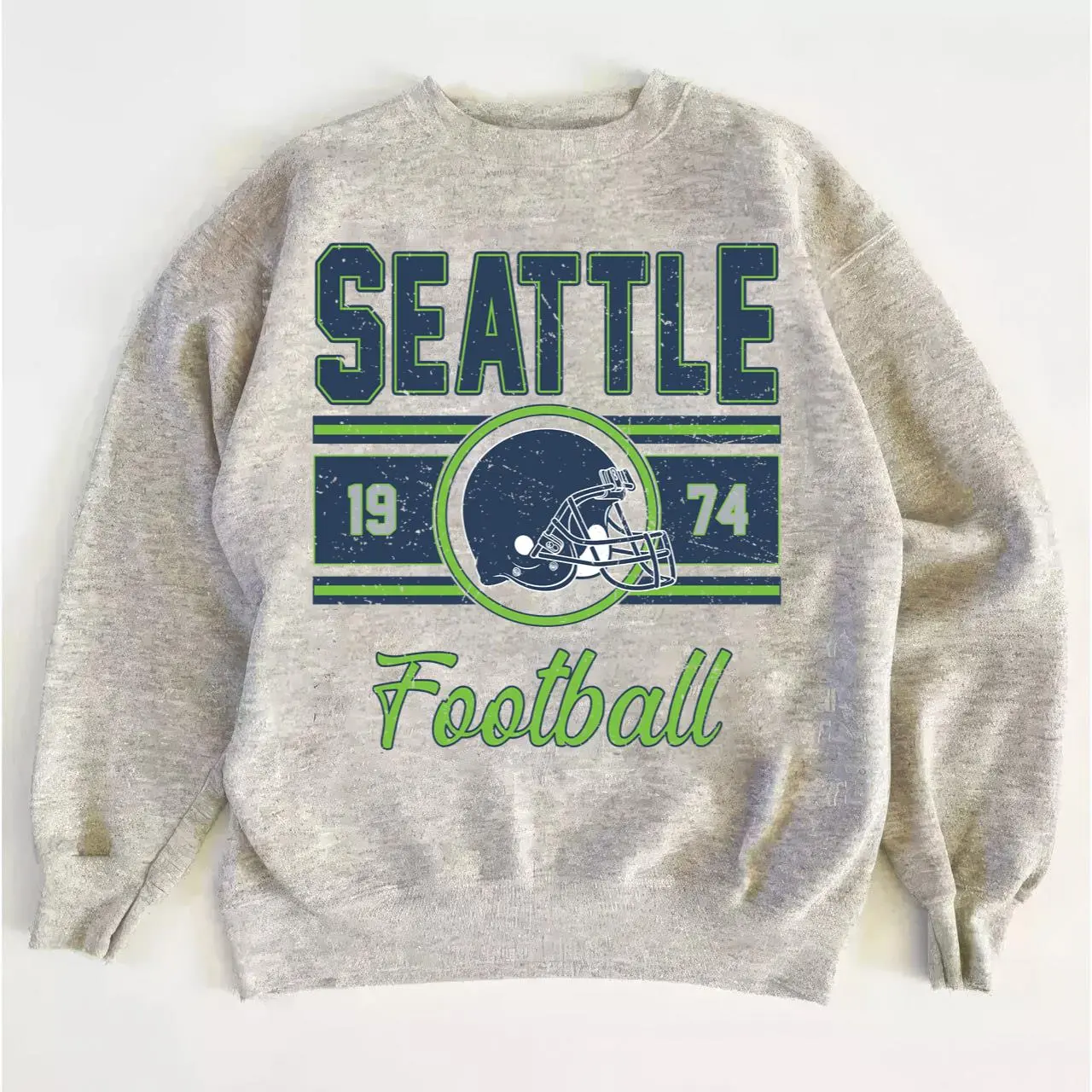 Seahawks Retro Football Sweatshirt, Women's Gift Crewneck Game Day Shirt