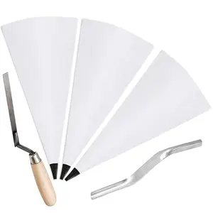 3 Pcs Tile Grout Masonry Mortar Bag with Brick Jointer and Tuck Pointers, 13 x 24 Inch Heavy Duty Tear Puncture Resistant Cement Bag, Caulking Bag for Masonry Tile Installation (Black Tip)