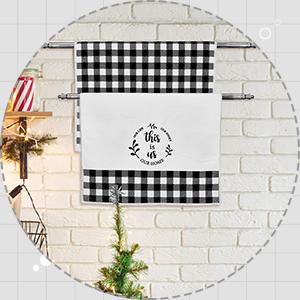 4 Pcs Buffalo Plaid Kitchen Towels Farmhouse Hand Tea Towels Absorbent Quick Dry Buffalo Check Kitchen Dish Cloths Cleaning Cloth for Summer Home Supplies Gifts(White and Black,Plaid Style)