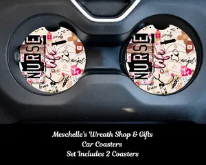 Nurse Life Car Coasters - Upgrade Your Car Interior with Stylish and Functional Car Coasters