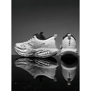 Unisex Sporty Running Shoes, running athletic shoes, Shock Absorbing Night Run Outdoor Sneakers, Breathable Mesh Upper, High Elasticity Cushioning, Anti-Slip Sole