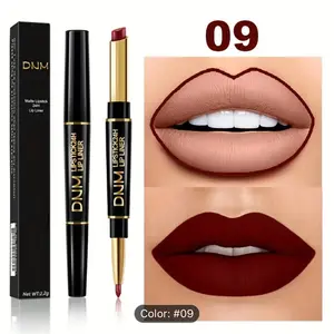 DNM - Matte Lipstick - 24H - Lip Liner - Combo - Color 9-  Makeup -  Cosmetic Gloss Lipgloss Lip Care Pack Glossy
