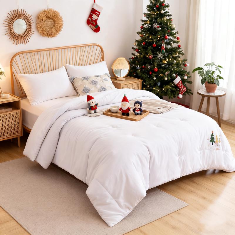 Twin/Full/Queen/King Size Comforter Set - 3 Pieces  Soft Luxury Cationic Dyeing Bedding Comforter For All Season, Breathable Lightweight Fluffy Boho Bed Sets  Guest ,Bedroom Decor, Christmas Gift,Halloween Gift. With 1 Comforter And 2 Pillow Shams