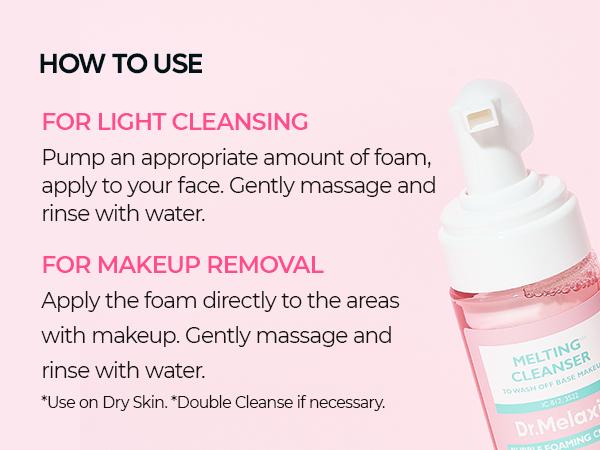 [Dr.Melaxin Official] Melting Cleanse Hypoallergenic Makeup remover with Quick Bubble, Deep Pore Cleansing for all skin type, 150ml
