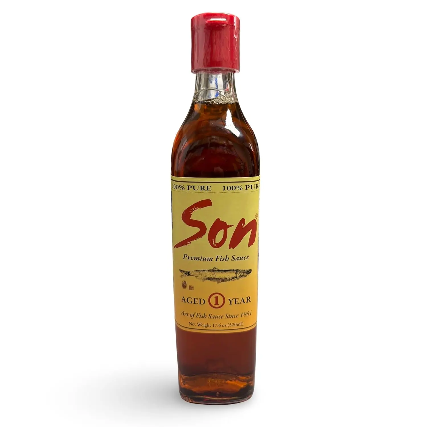Son Fish Sauce, First-Press Vietnamese Fish Sauce 520 mL | 100% Anchovy + Sea Salt, No Additives | Naturally Fermented for Deep Umami | Clean-Label V