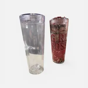 Custom 24 oz snowglobe tumbler