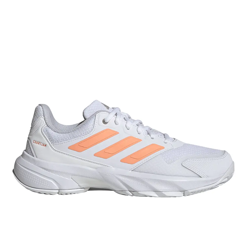 adidas Womens Courtjam Control 3 Tennis Sneakers Shoes - White