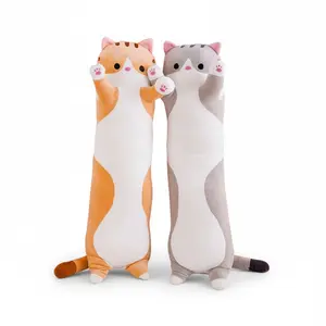 Long Cat Plush Pillow 26 Inch Soft Stuffed Animal Kids Gift