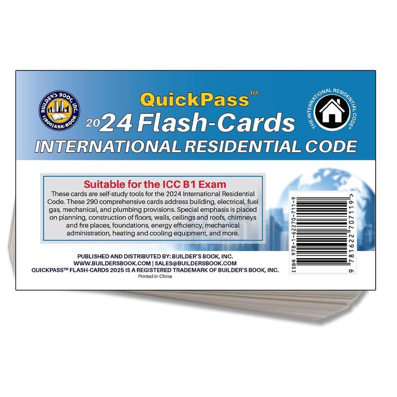2024 International Residential Code IRC QuickPass Flash-Cards