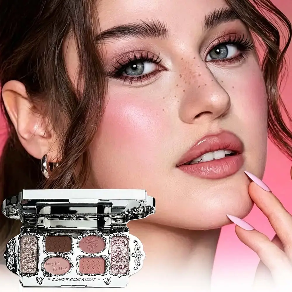 Six-Color Swan Eye Shadow Palette Cosmetic Eyeshadow Vibrant Shades for Bold Looks Perfect for Daily Wear & Special Occasions Versatile Usage Enhance Your Makeup Game Eyeshadow Palettes