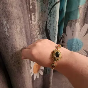 Women's 1 Piece Rhinestone & Artificial Gemstone Decor Bracelet Rhinestone Decorated Bracelet