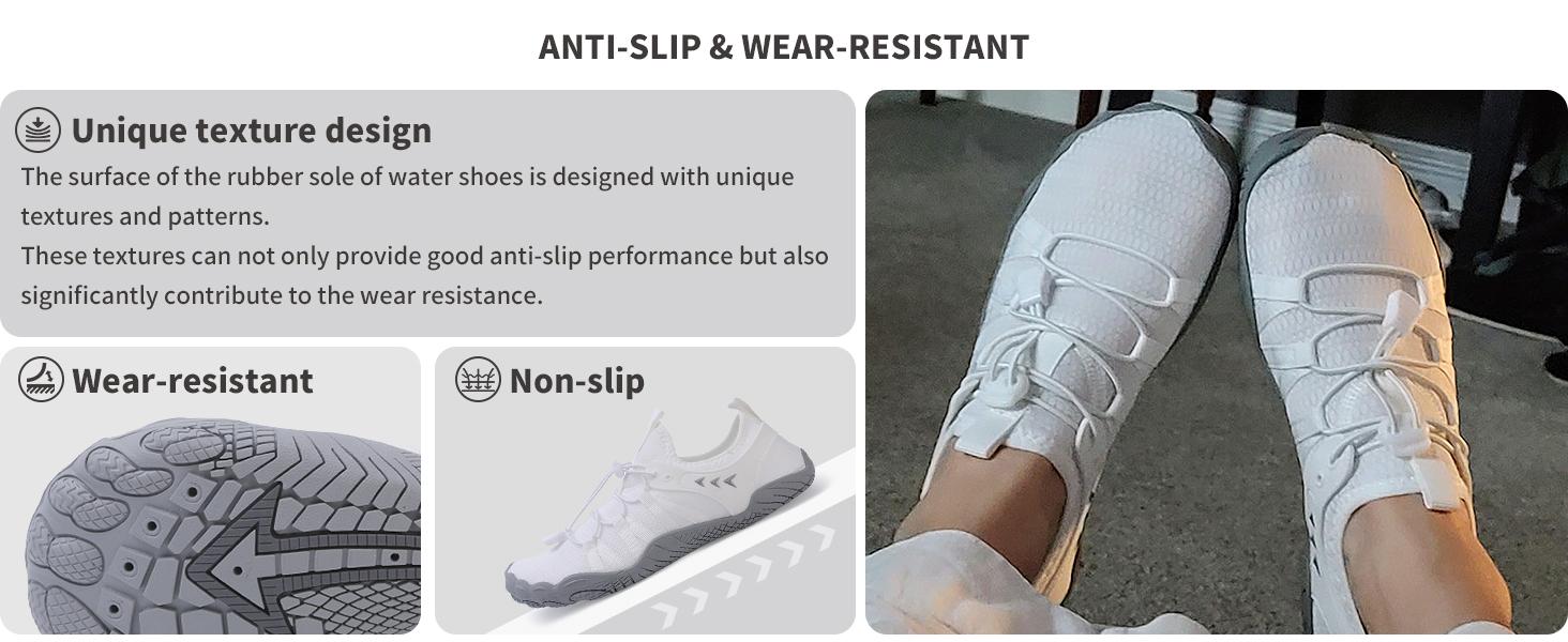 Water Shoes Quick Dry Slip-on for Men & Women Barefoot Water Shoes Each Pool Surf Yoga Ideal for Aquatic Activities