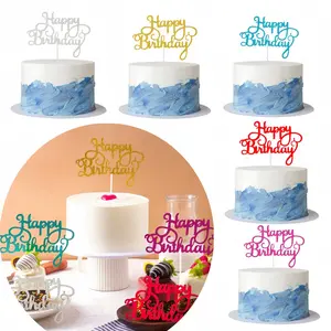 100pcs Birthday Cake Decorative Light Insert Cards, Glittering Paper Material, Cake Decorations, Sparkle Toppers, Bakery Supplies, Party Gatherings, Happy Birthday Gifts