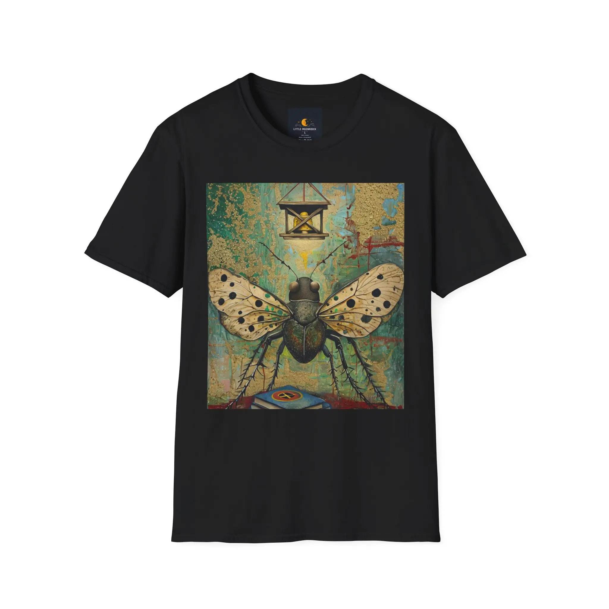 Spotted Lanternfly Abstract T-Shirt, Nature Graphic Tee, Insect Lover Gift, Lantern and Matches Shirt, Bug Enthusiast Top, Men's Women's Tee