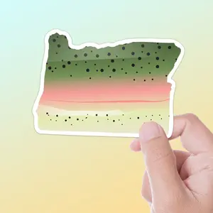 Rainbow Trout Oregon Fishing Sticker