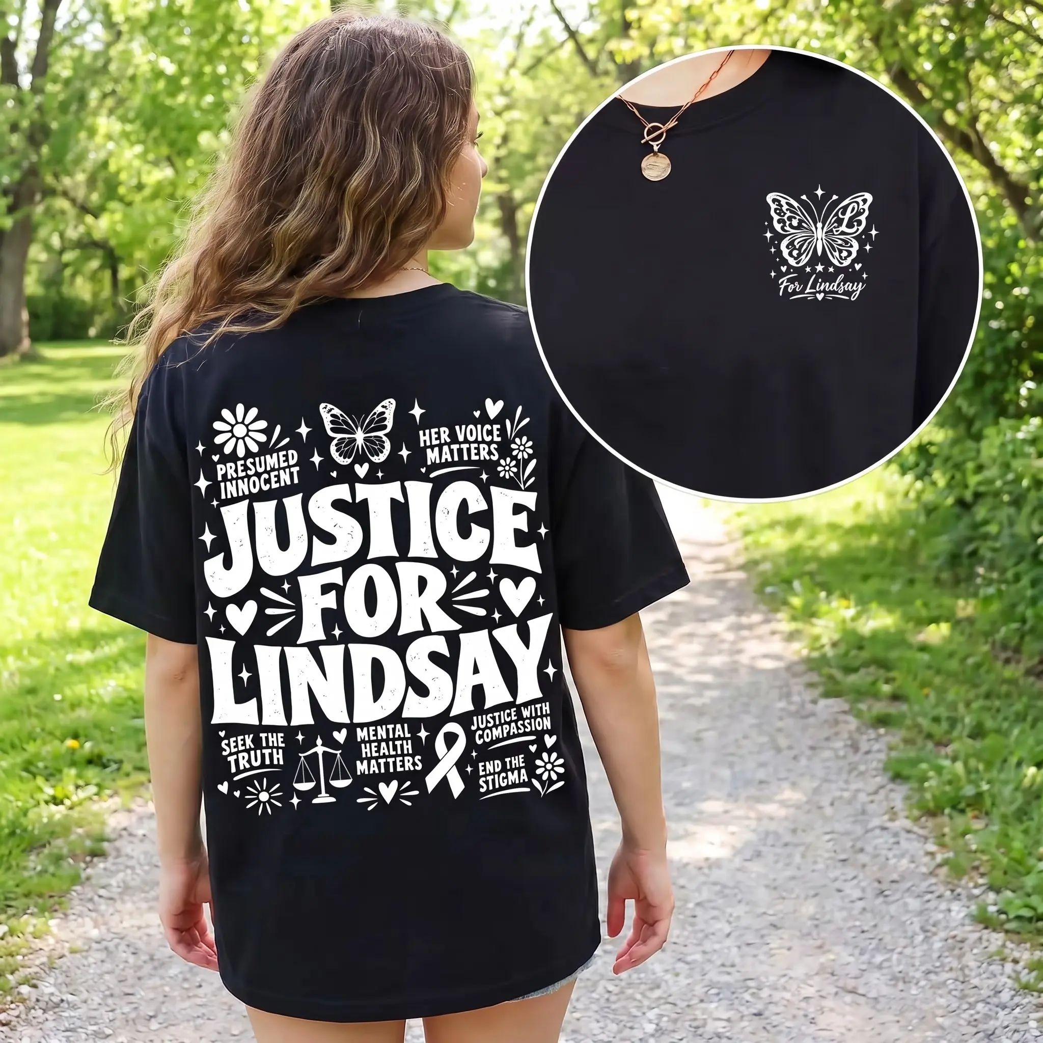 Justice for Lindsay T-Shirt, Retro Elderly Man Graphic Tee, Black And White Vintage Photo Graphic Tee