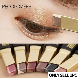 1pc Two-Color Eyeshado Stick, Glitter Shimmer Eyeshadow, Eye Makeup Product, Durable Waterproof And Sweat-Proof, Easy To Apply And Shine, Stylish Packaging Design, Suitable For Makeup Sharing, Photo Taking And Beginners