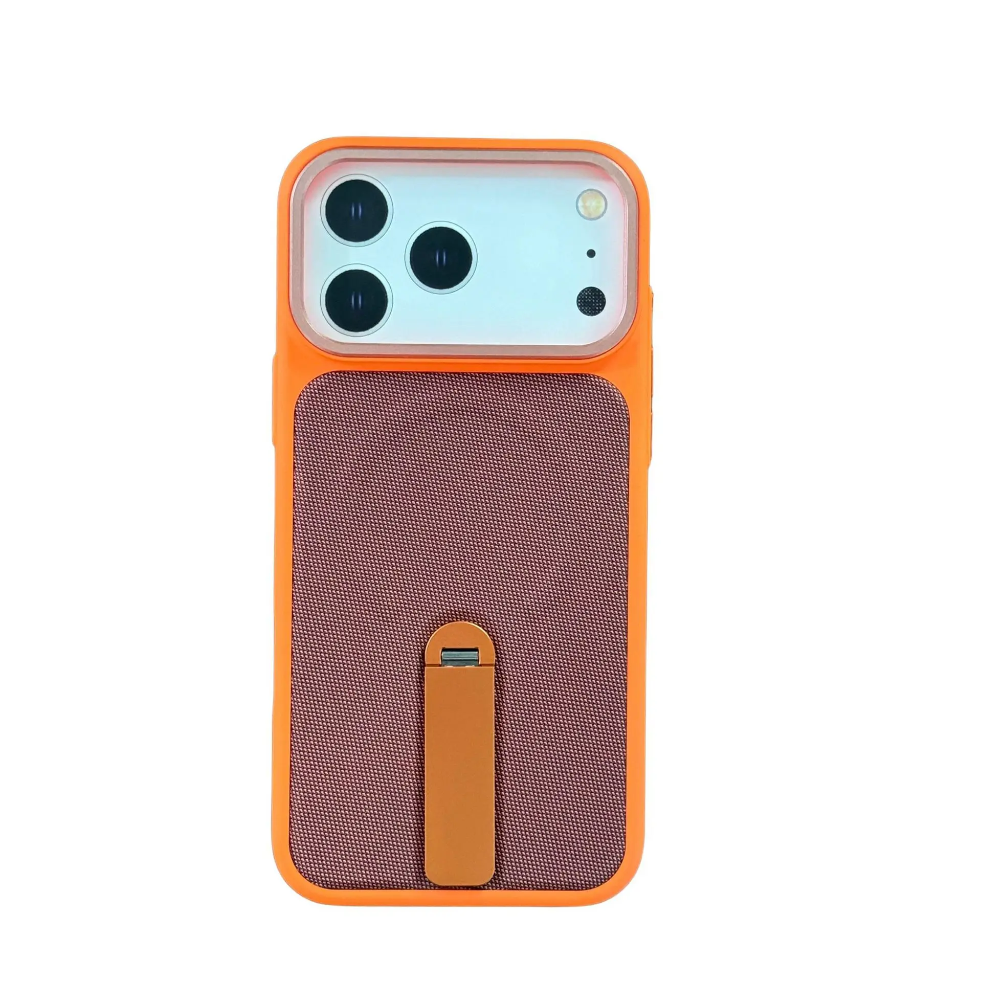 TPU Tech Fabric 360-Degree Stand Casing for iPhone 17, iPhone 17 Pro Max - Shockproof, Camera-Protective Mobile Phone Accessory with Enhanced Protection