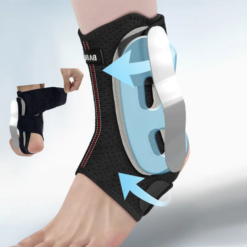 Adjustable Ankle Brace with Aluminum Plates - Suitable for Sports and Fitness, Unisex, Black, Ideal for Running, Basketball, Volleyball | Adjustable Ankle Support | Durable Ankle Brace