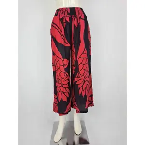 Hawaiian Print Haleiwa Pants - Red Ulu