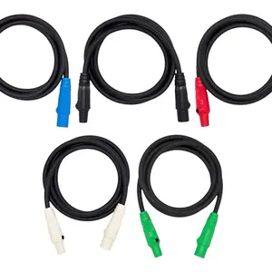 CAM LOCK 2/0 TYPE W 50 Ft, Entertainment ,Generator Power Cables, 5 cable set with Protective Caps.