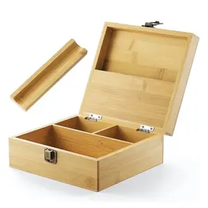 Large natural bamboo  box tray storage box