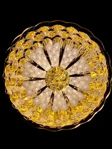 Luminous Gold Dragon Scale Ceramic | Hand-Carved Dragon Head, Collector‘s Art