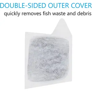 White Replacement Filter Cartridges - 6 Count Pack, Durable XS Size, Compatible with Multiple Systems, High Efficiency Filtration, Easy to Install and Maintain fine mesh net aquarium  slide pond  water  tank Ultra Quiet Self-Cleaning Fish Tank