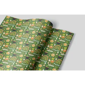 Celtic Celebration Scrolls Gift Wrapping Paper - Set of 3 Flat Pre-cut Sheets
