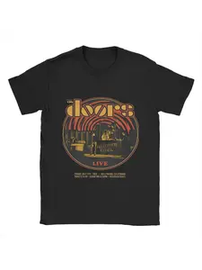 Summer Vintage The Doors T-shirt, music casual T-shirt, men's comfortable oversized top T-shirt, short sleeved retro Graphic T-shirt