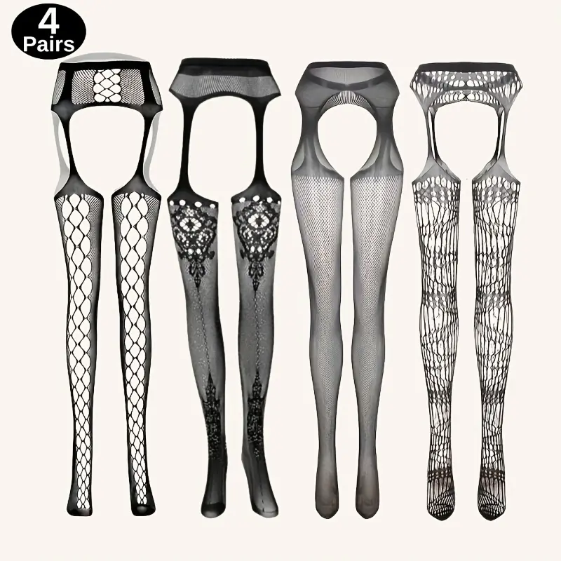 sexy lingerie women pics Black fishnet socks main image 0