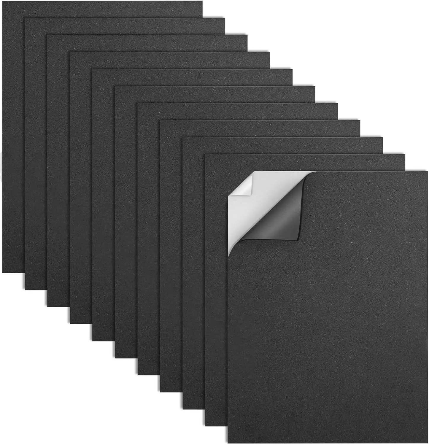 Self Adhesive  Sheets, Black 9x12 Inch 2mm Sticky Eva  Paper for Crafts Cardmaking Photo Frames Classroom Scrapbooking Christmas Crafts (Black 10 Sheets)