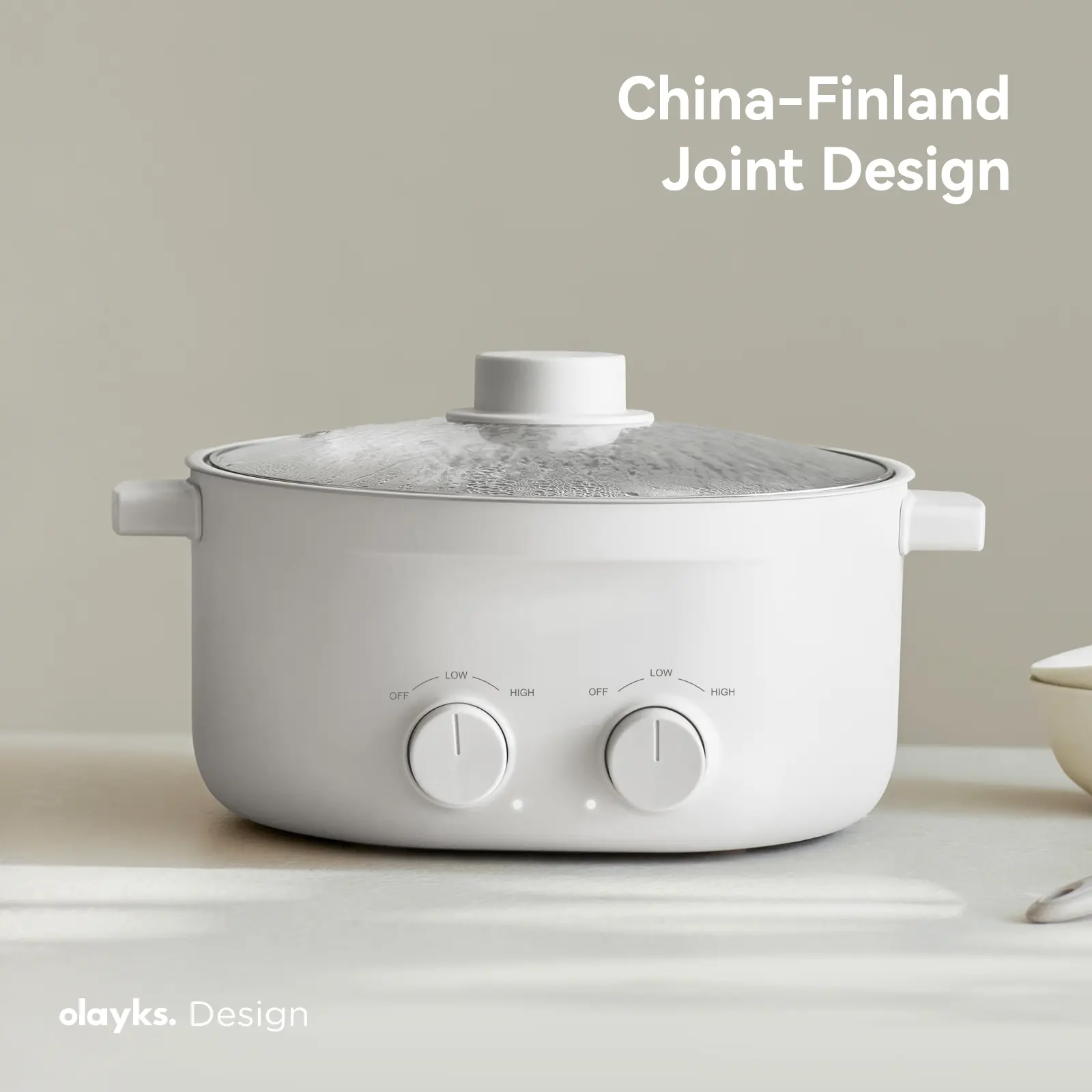 Olayks. 6L Electric Hot Pot with Divider, Dual-Flavor Shabu Shabu Pot | 1300W Fast Heating, 5-Temp Control & Non-Stick Coating, Great for Shabu Shabu, Fondue, Family Dinner, Party, Home, Dorm