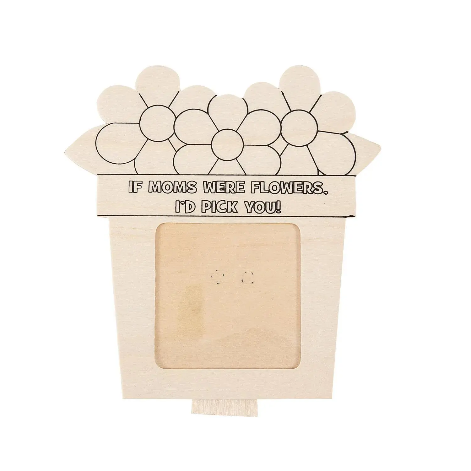 DIY Color Your Own Wooden Mother’s Day Picture Frames - 6.75in x 7in Sturdy Wood Frame, Easel Back, 12-Pc Mum’s Mother’s Gift for Toys & Hobbies Beading & Jewelry Making Projects
