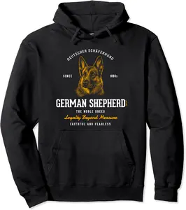 Vintage Styled Retro German Shepherd Pullover Hoodie - Rubencordov Shop 83B0BYG1MQNP