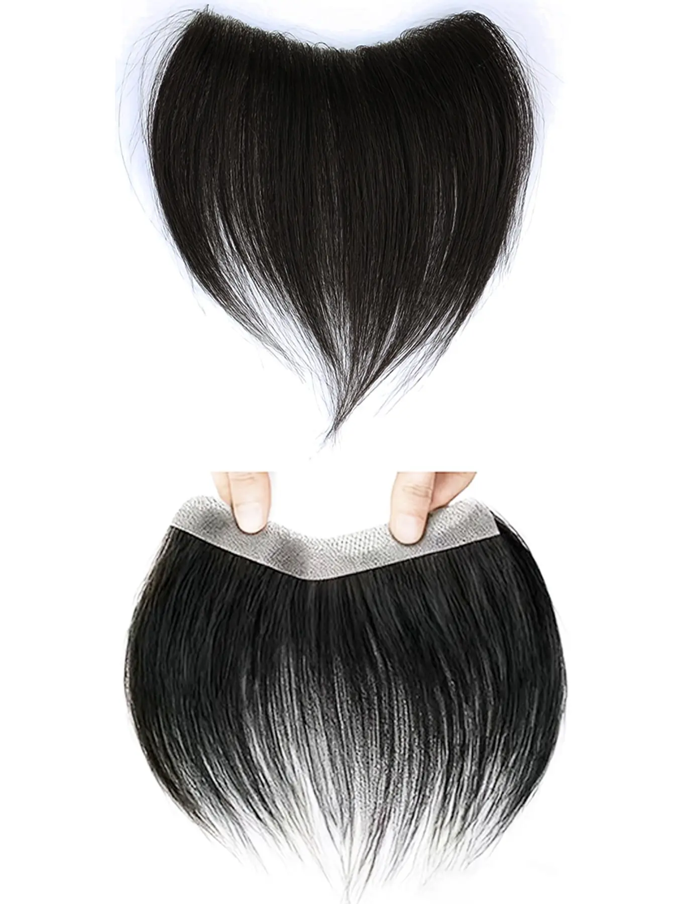 Invisible Human Hair Frontal Hairline Patch for Men & Women, Natural Seamless Front Hairline Hairpiece, Lightweight & Comfortable, Easy to Wear and Style, Realistic Look for Thinning or Receding Hairline, Ideal for Daily Use
