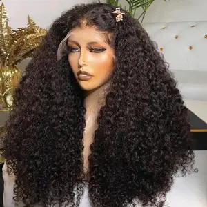 Bling Hair 13x4 Kinky Curly Lace Frontal Wigs Human Hair Wigs Brazilian 13x6 Deep Wave Lace Frontal Wig HD Transparent Lace Wig Pre Plucked With Baby Hair For Women