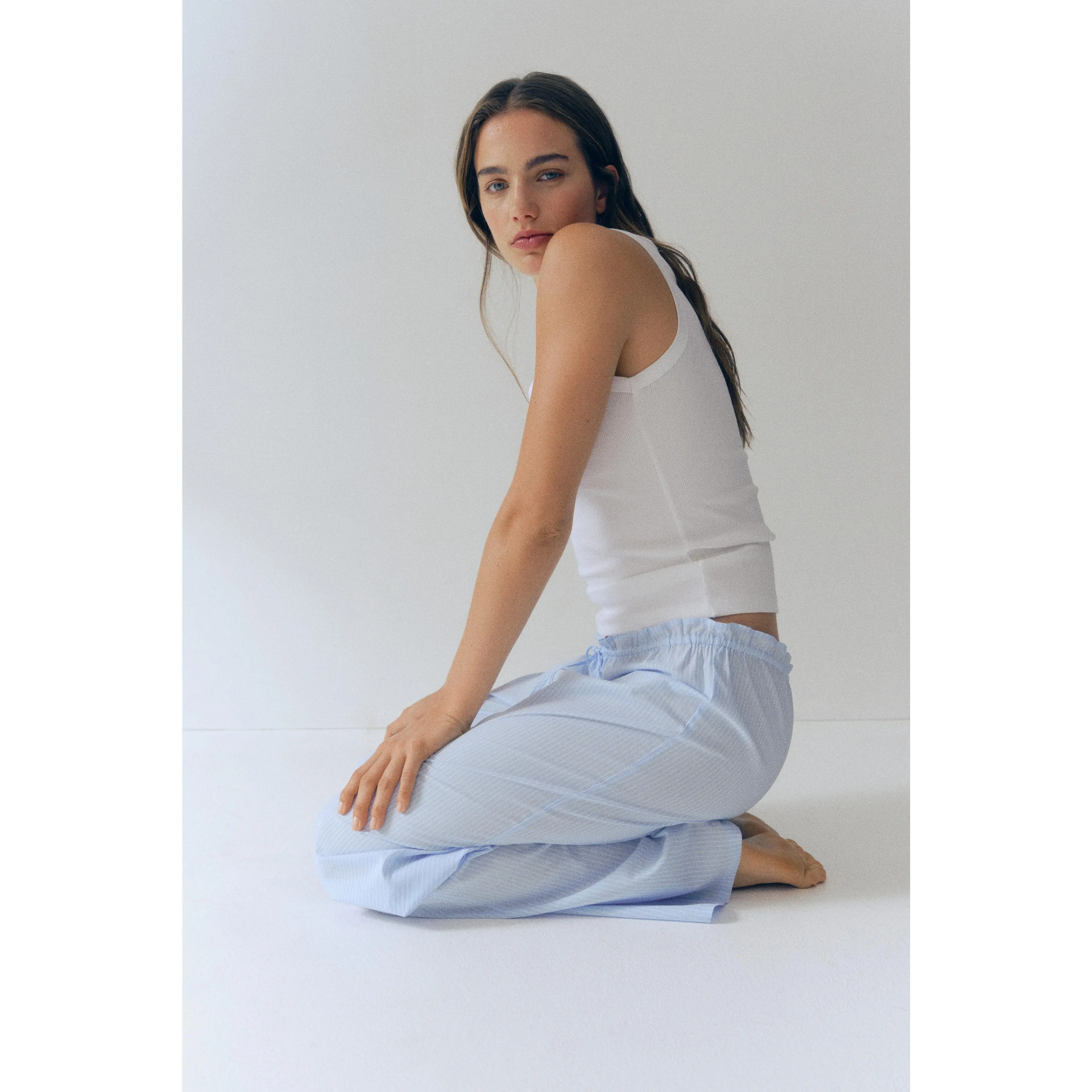 H&M Cotton poplin pyjama bottoms