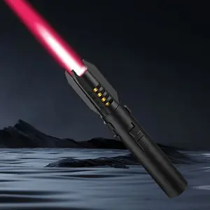 Metal Windproof Torch Lighter, Metal Gas Lighter, Kitchen Baking Flamethrower, Powerful Jet Butane Gas Welding Gun, Cigar Tool, Suitable For Outdoor Ignition, Barbecue Charcoal, Mosquito Coils And Aromatherapy, Holiday Gifts (Without Gas)
