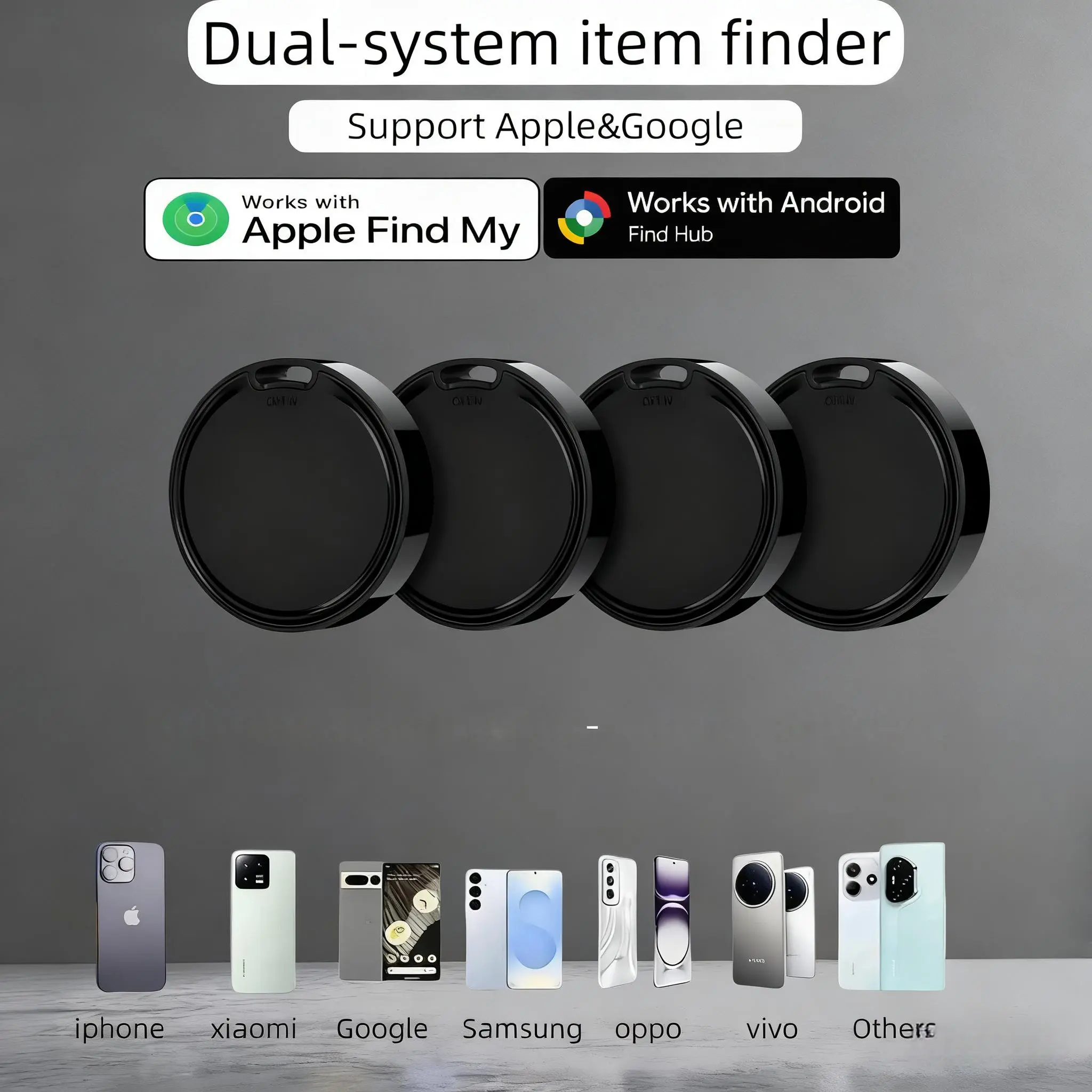 Buy 1 Get 1 Free Replaceable Dual-System Anti Lost Wireless Smart GPS Tracker - Bluetooth, Privacy-Safe, No Monthly Fees, iOS/Android Compatible, Global Anti Theft Tracking (Phones & Electronics Accessory)