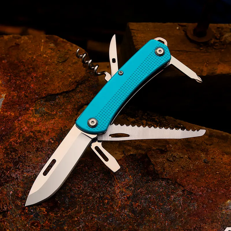 GHK Foldable Utility Knife - Compact Fold Pocket-Sized Knife for Outdoor Prep, Wilderness Self-Defense, Fruit Cutting Tools