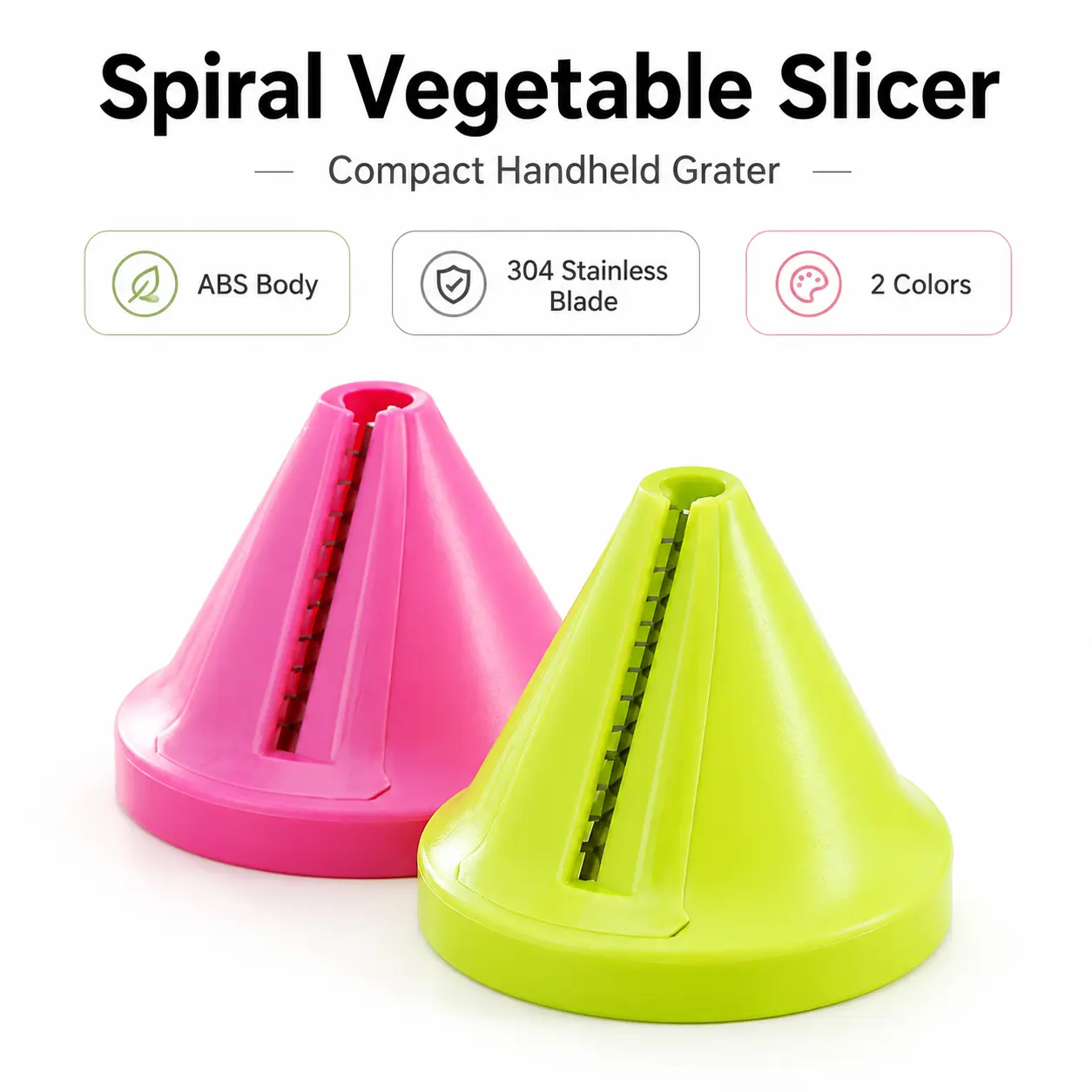 2PCS Vegetable and Fruit Multi-Functional Spiralizer and Grater - Manual Peeler for Potatoes, Carrots, and Radishes - Kitchen Accessories and Tools for Easy Meal Prep