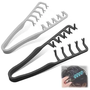 2 Pcs Texture Comb, Voluminous Wide-Toothed Hair Comb, Hair Styling Combs, Apparatus Maximum Lift Roots Volume Tool, Barber Wide Fine-Toothed Dual-Purpose Set, ABS Plastic with Textured Grip Tool for Men (Black+Grey)