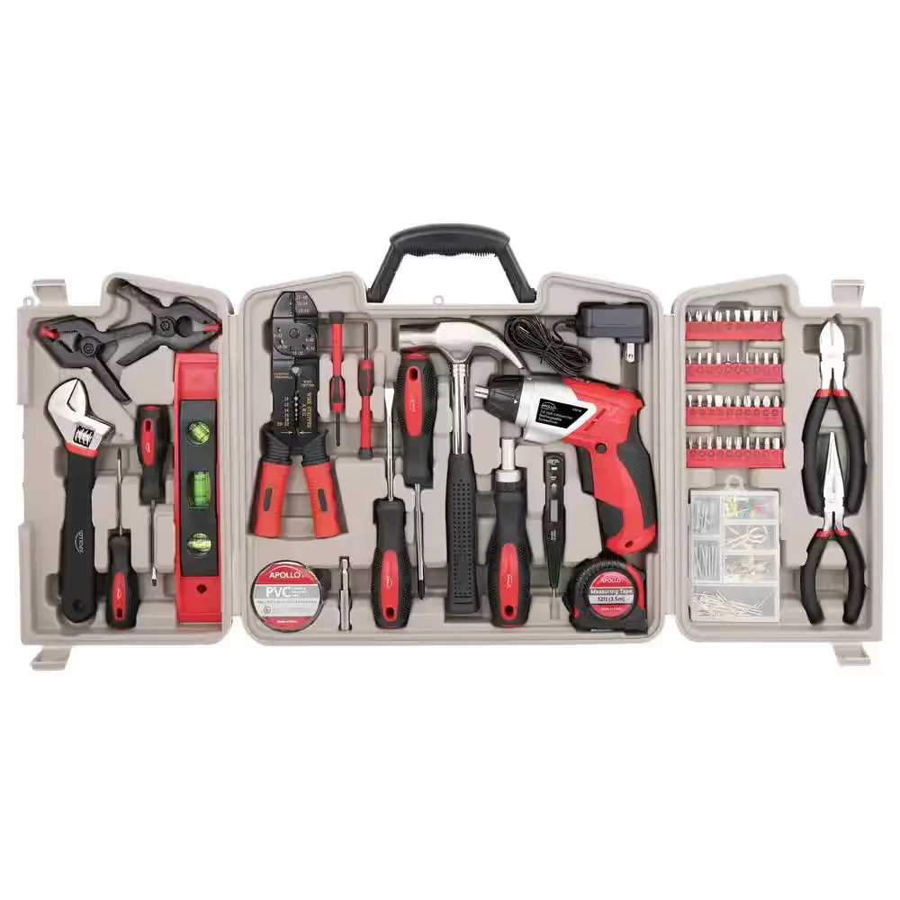161 Piece Home Tool Kit with 3.6V Cordless Screwdriver Repair Tool Set Case