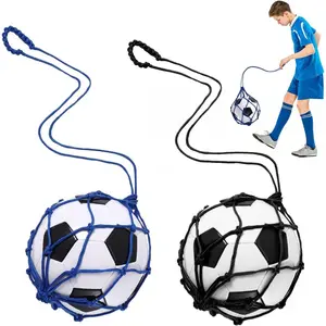 Football Kick Trainer, Soccer Return Trainer Net Fits Ball Size 3, 4, 5, Hands-Free Soccer Kick Throw  Aid