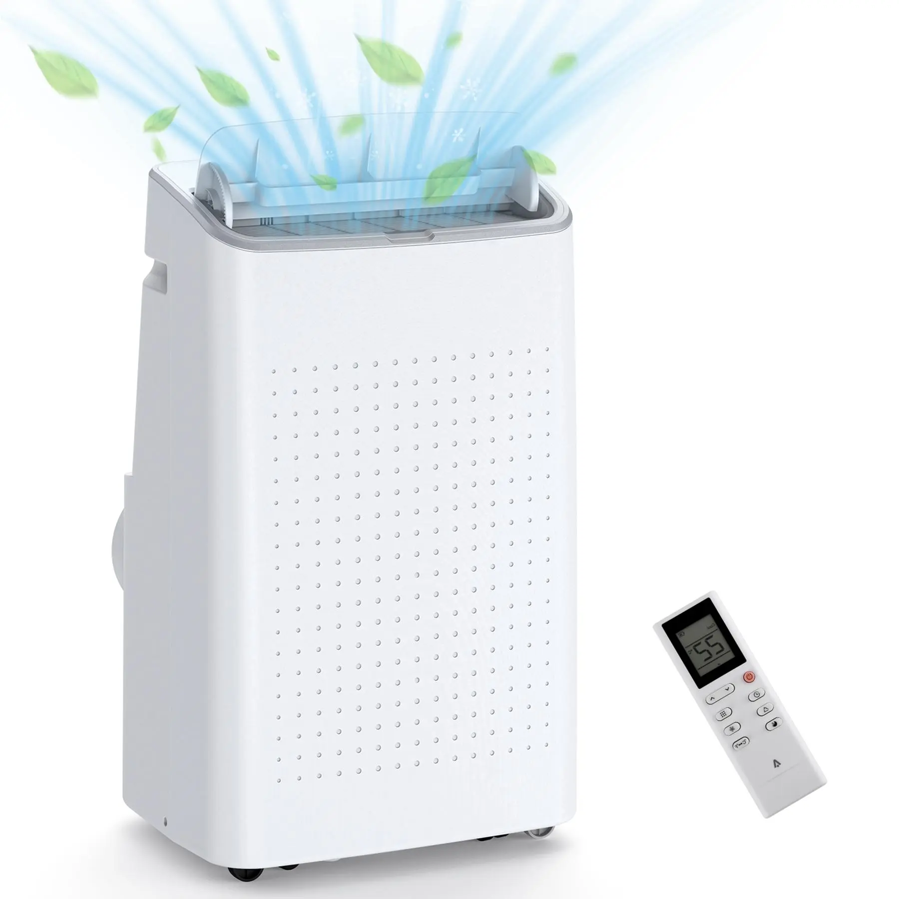 14,000BTU ASHRAE Portable Air Conditioner, 3-In-1 Quiet AC Unit with Sleep Modes and Timer, Cools Rooms up to 750 Sq.Ft